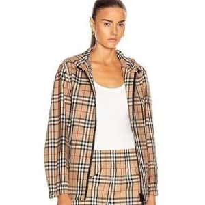 BURBERRY Logo Tape Zip Up Windbreaker